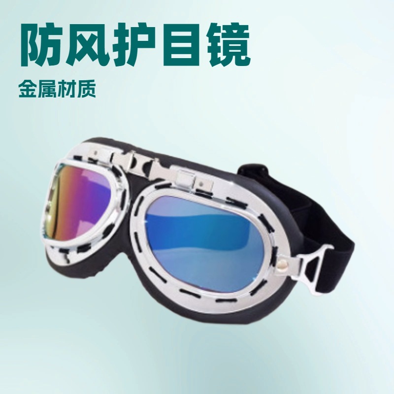摩托车铪蕾风镜电动车骑行护目镜防风防沙尘眼镜头盔装饰眼镜
