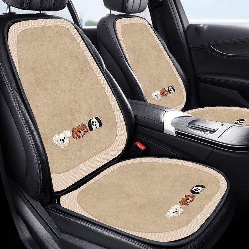 Cute-style car seat cushions, suitable for all seasons, comfortable car seat pads, dust-proof, seven-piece set