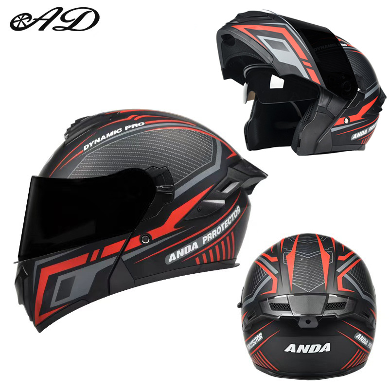 Ad Factory Wholesale Motorcycle Helmets for Men and Women, Winter Full-Face Helmets for Motorcycles, Electric Vehicle Helmets for All Seasons, 3C Certified