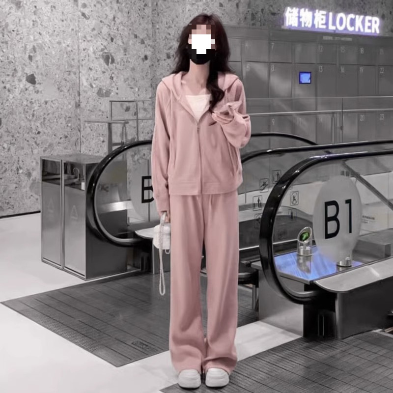 秋季小个子入秋穿搭一整套休闲2025新款时尚减龄卫衣运动套装女士|undefined