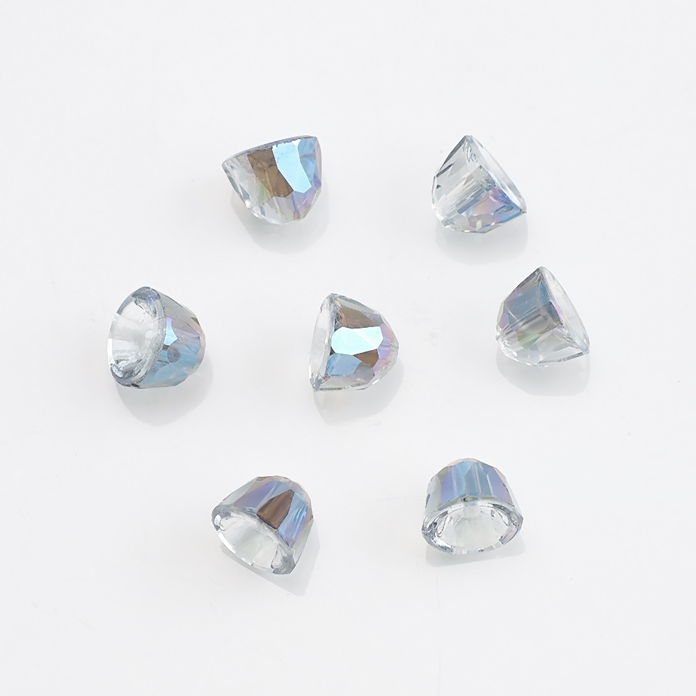 50 Stück/Paket 7*8mm Loch 1~1.9mm Kristall Glas Einfarbig Perlen display picture 17