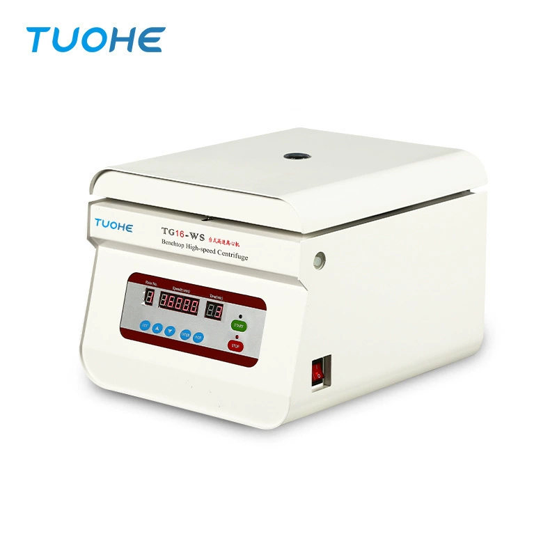 Настольная высокоскоростная центрифуга Tuohe TG16-WS для лаборатории, отделение PRP-сыворотки, 15000 об/мин