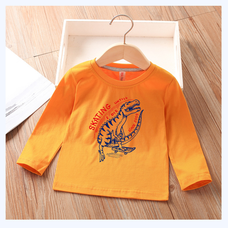 Cute Dinosaur 100% Cotton T-shirts & Shirts display picture 1