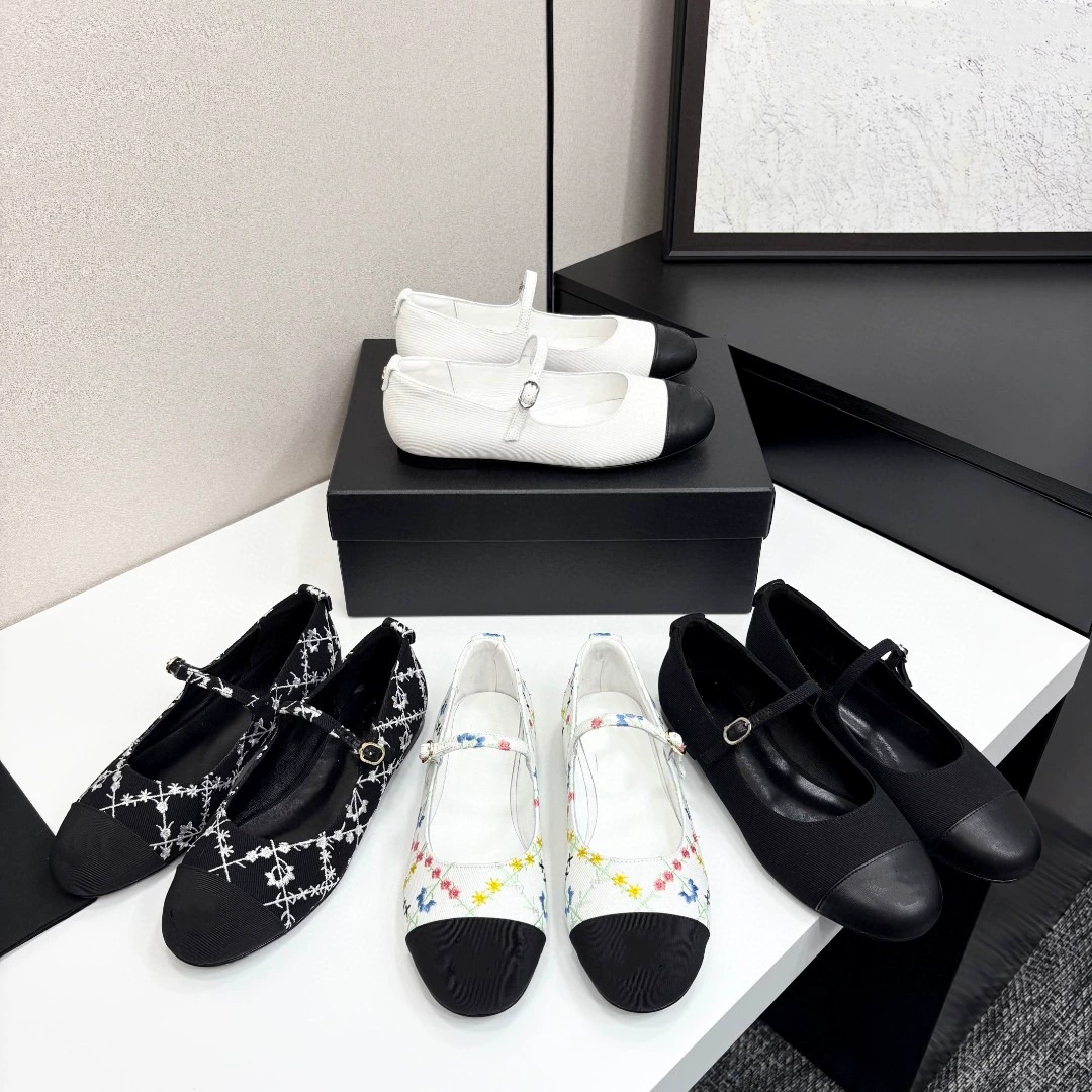 Ранняя весна 2025 новый маленький ароматный ветер, цветочная вышивка с круглой головкой, плоское дно