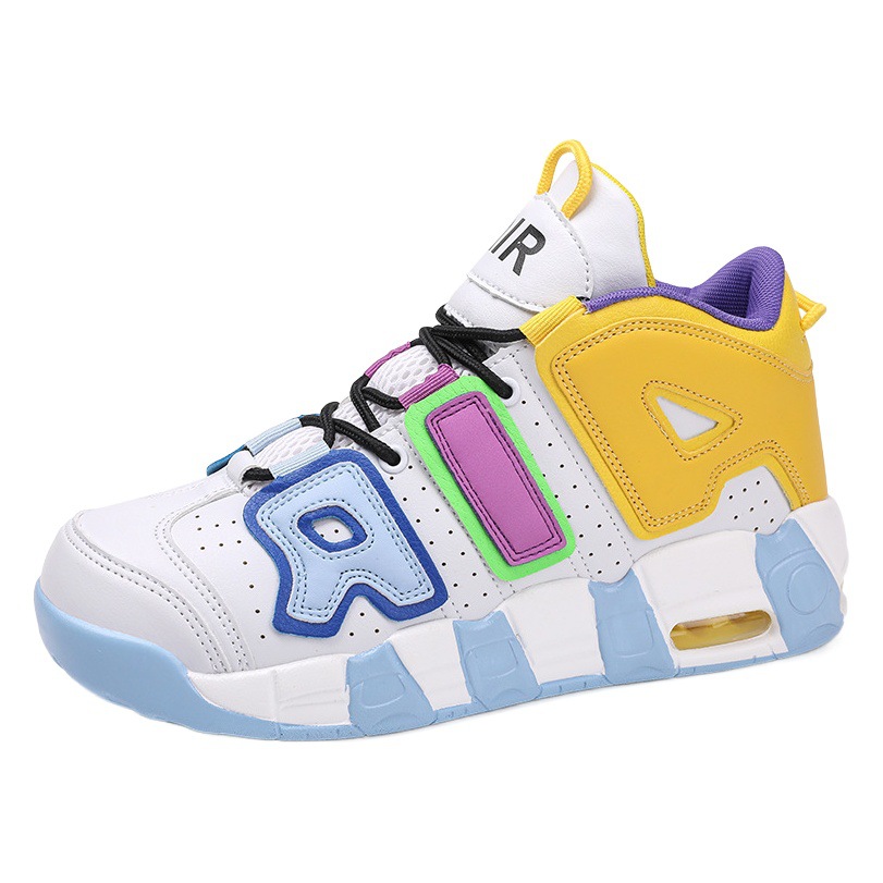 Zapatilla de deporte de los hombres de alta-superior cojín de aire zapatos de pareja de aire transfronterizo Putian L zapatos de moda de baloncesto