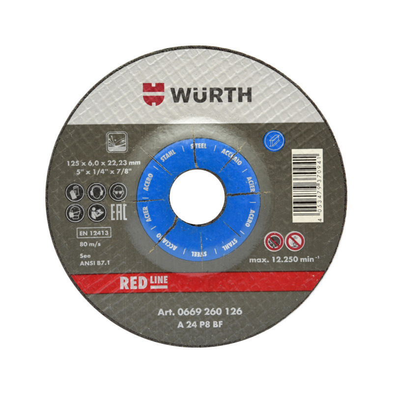 wurth/伍尔特Red Line 切割片-TH1,0-BR22,23-D115MM0669230111