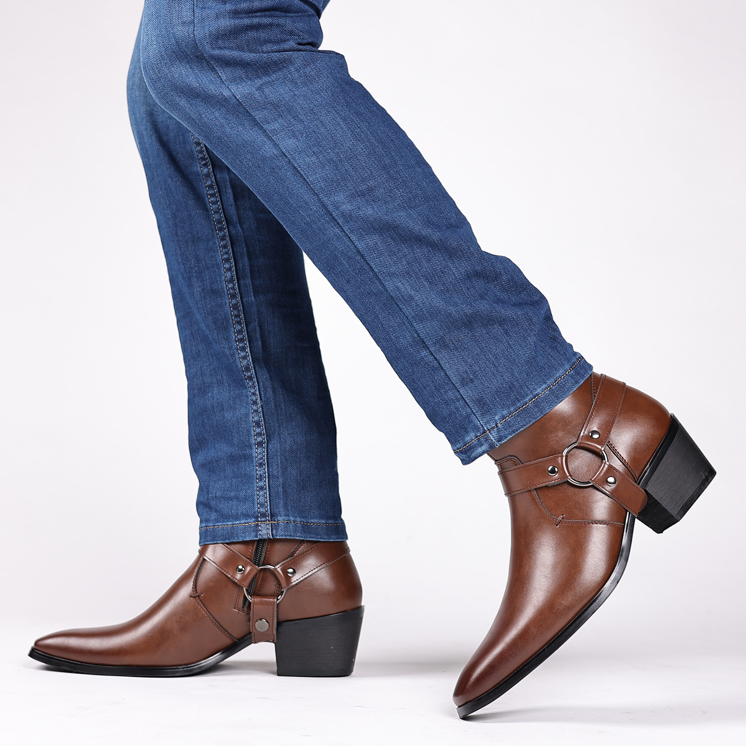 Autumn/Winter men's fashion zipper boots_vogvips.com