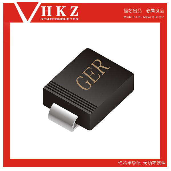 HKZ品牌 厂家直销 TVS二极管 SMCJ17A SMC封装 丝印GER