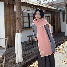 2025日韩小香风韩国清新保暖围巾女士冬季高级感针织毛线围脖新款
