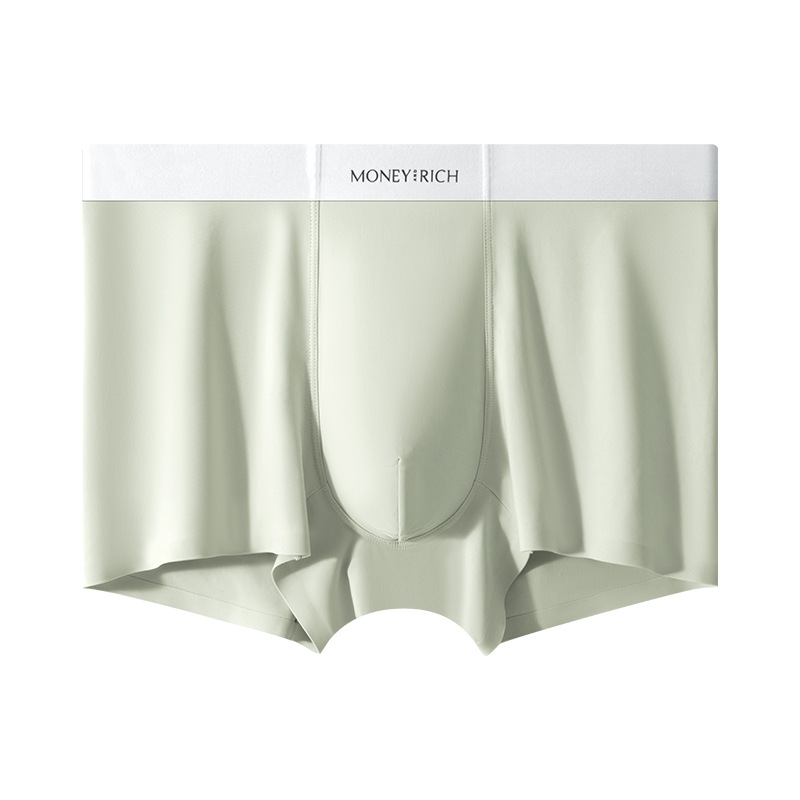 Verano helado sensación fría transpirable sin marcas antibacterianas pantalones de hombre sudor absorción de color sólido cuadrícula al por mayor