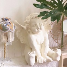 胖天使礼物复古摆设树脂客厅玄关摆件天使塑像可爱客厅装饰品摆件