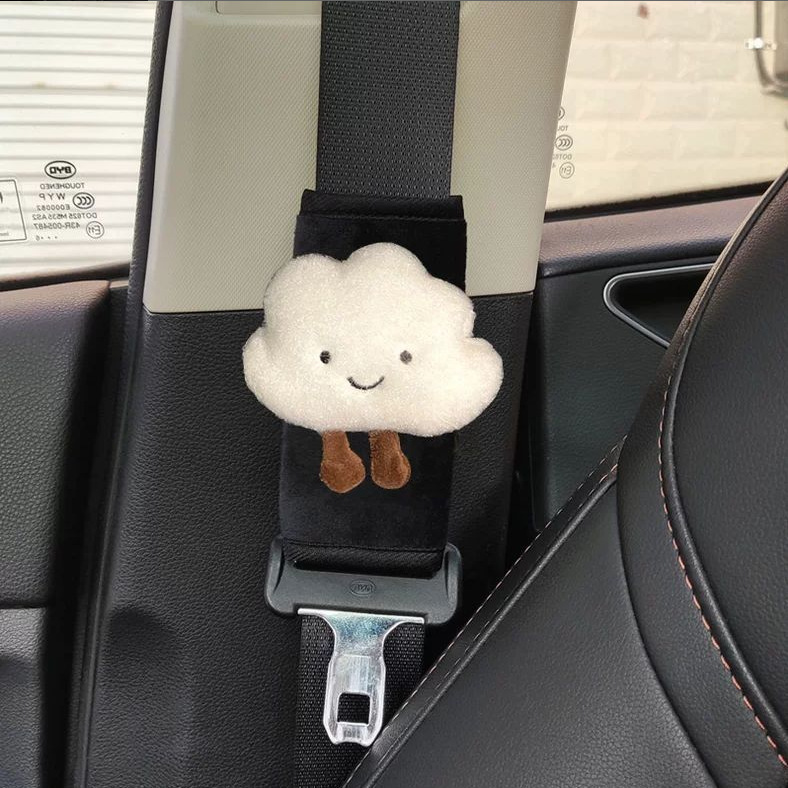 Cartoon Cute Cloud Car Seatbelt Shoulder Pad Panda Short Style Car Seatbelt Decoration Wholesale