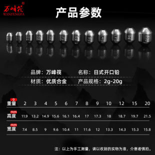 Japanese Open Lead Raft Fishing Lead Raft Running Lead Sliding Lead Bridge Raft Throwing Rod No Twig Dismantling Far-throw Arata Fishing suit Fishing Factory