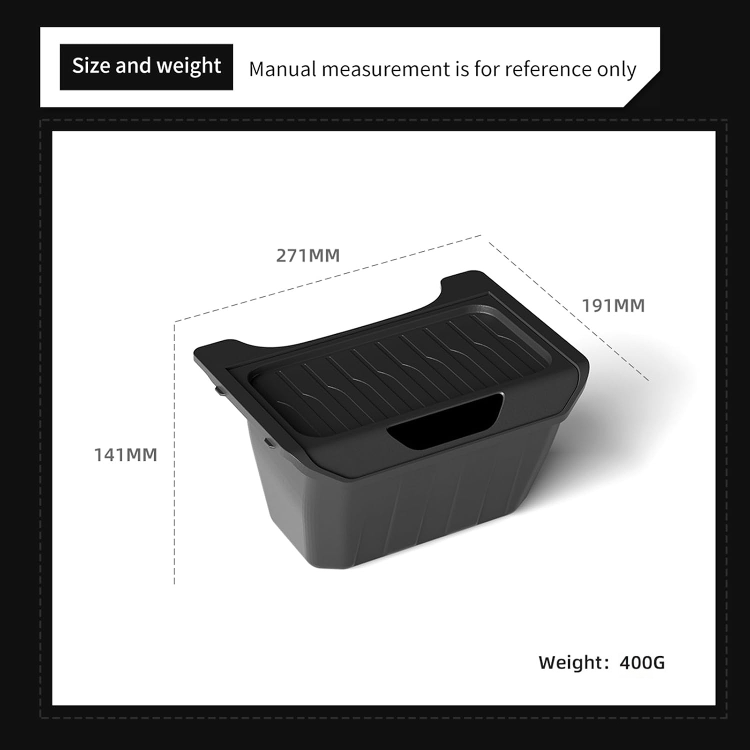 Suitable for the Updated Version of Tesla Model Y Armrest Box, Central Control Rear Storage Box, Storage Box, Car-Mounted Trash Can Wholesale