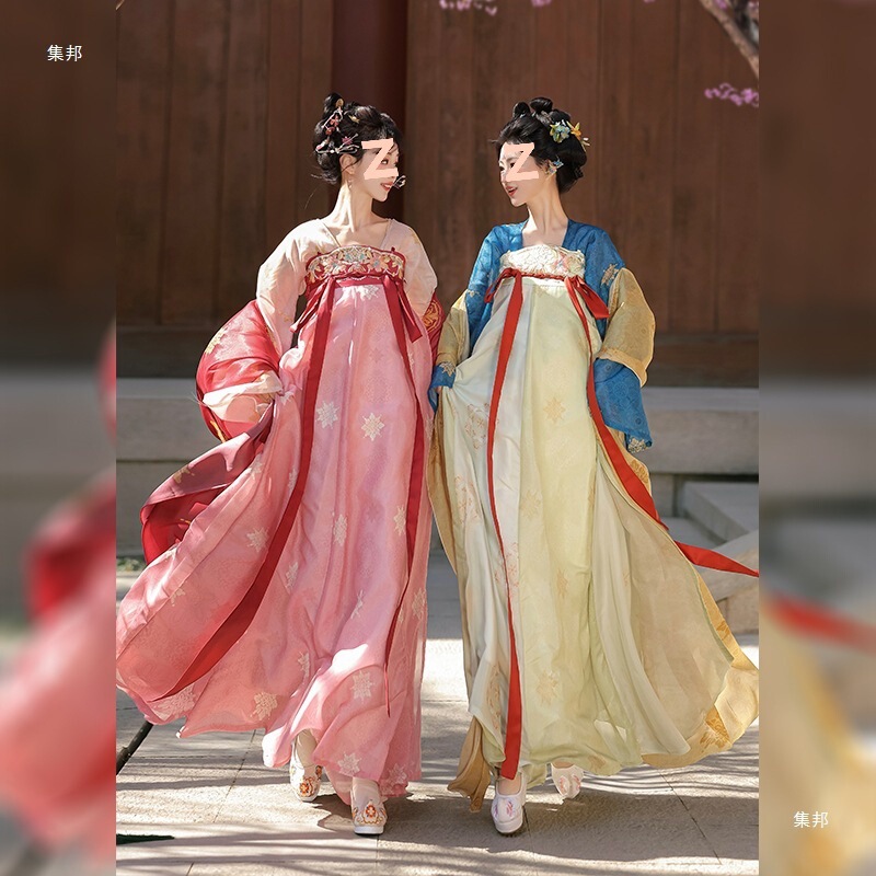 Lanhuazi Original Han Dynasty Women's [Flourishing Music] Tang Dynasty Restored Chest-Length Eight-Piece Skirt Daily Fairy Spring and Summer Suit