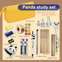 笔袋奖品高级感文具袋学生收纳用品熊猫圆珠笔活动铅笔奖励贴纸