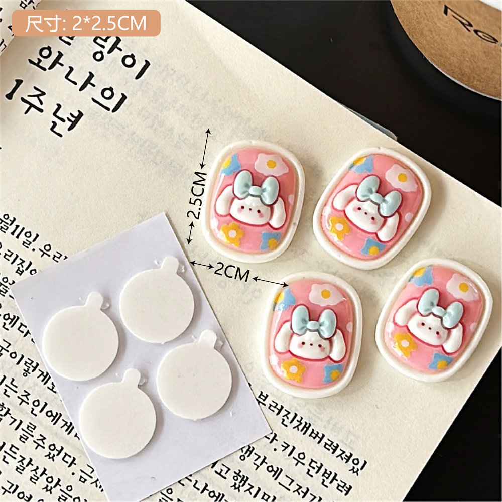 Hecho a mano DIY dibujos animados lindo PVC pegamento flexible parche pegatinas decorativas creativo teléfono móvil Shell pegatinas bolsa pegatinas horquilla accesorios lindo