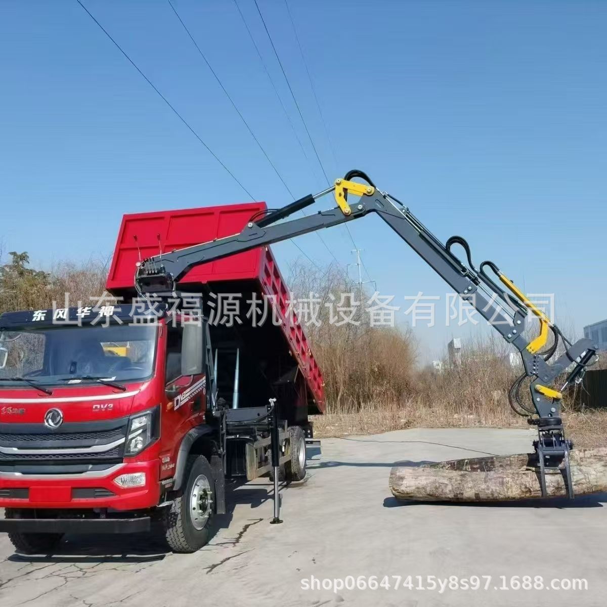 农用四不像随车抓随车挖自卸运输抓木机一体车 自卸农用四驱轮式