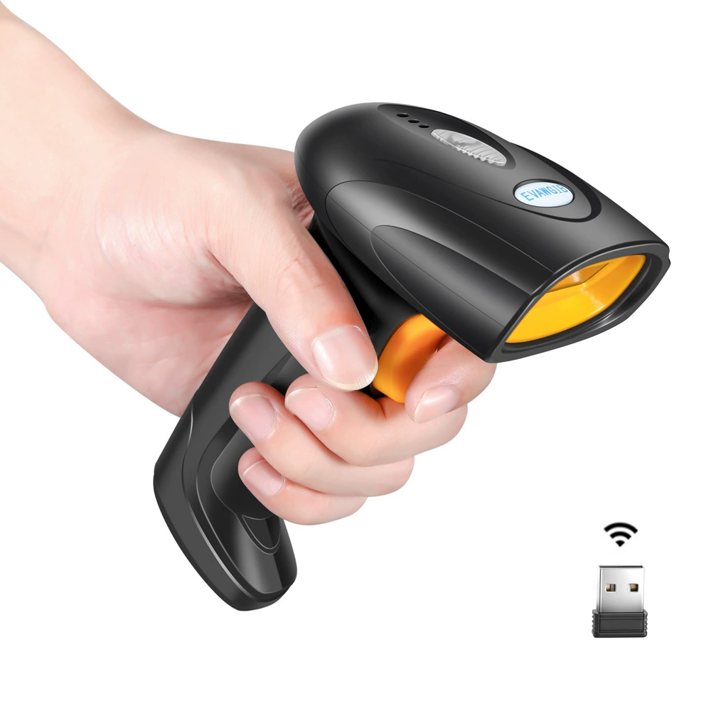 Barcode Scanner (Dalang DL series) — 1D/2D Wired, 2.4G & Bluetooth, USB Receiver, 17.3×10.9×7.3 cm