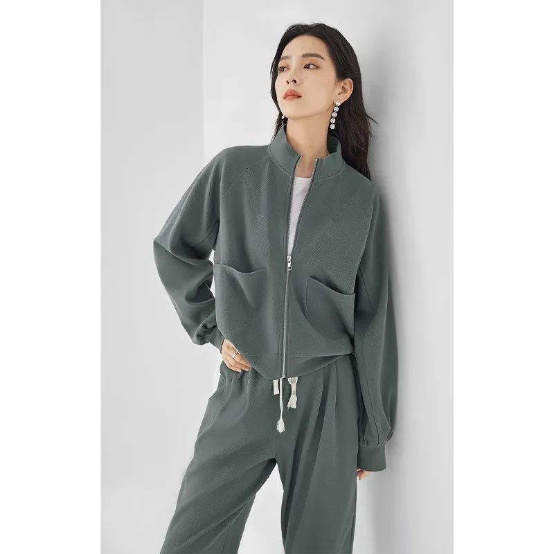 春秋款时尚通勤运动卫衣两件套女2025秋季新款直筒长裤卫衣套装|undefined