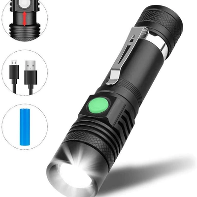 New USB Rechargeable Flashlight UV fənərlər