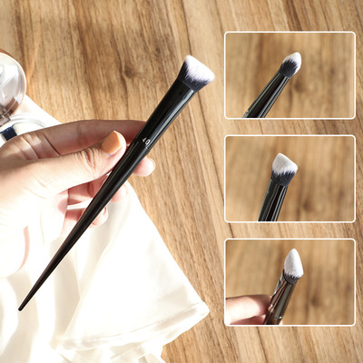 kvd40遮瑕刷平头坡面刷小红书同款双面坡型遮暇刷卧蚕细节化妆刷