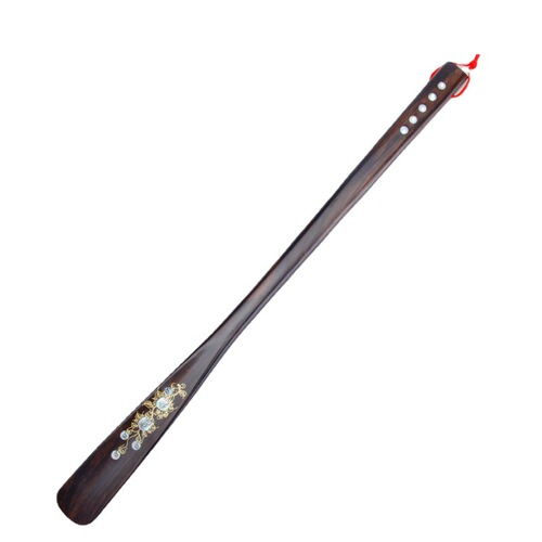 Mahogany shoehorn, nanmu shoe lift, long handle shoe puller, household shoe slider, long handle, Vietnamese solid wood auxiliary shoe wearing