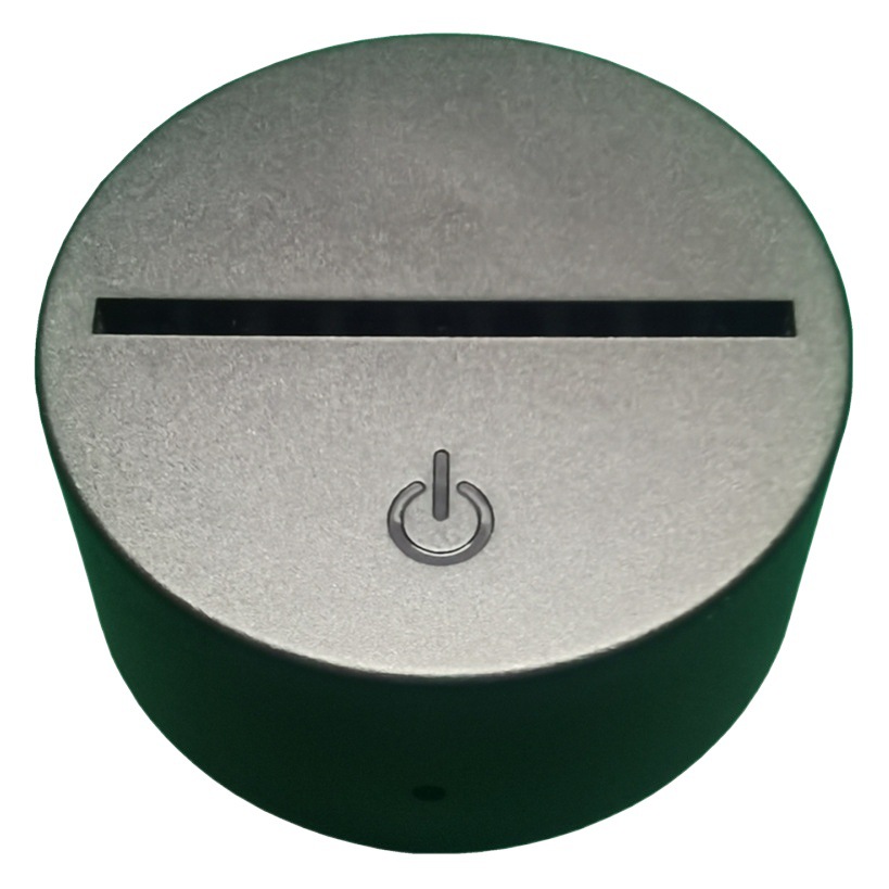 Lámpara nocturna 3D LED con base acrílica, recargable por USB y control remoto