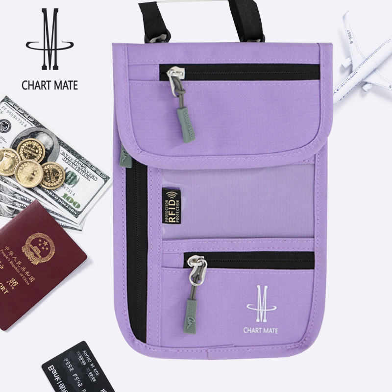 Bolsa de identificación titular del pasaporte titular de la tarjeta de viaje multifuncional bolsa de boleto portátil bolso del teléfono móvil billetera crossbody unisex