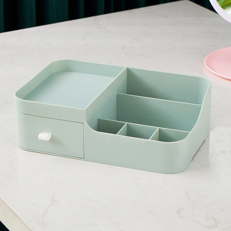 Caja de almacenamiento de cosméticos tocador cuidado de la piel caja de almacenamiento de escritorio simple lápiz labial máscara caja de cosméticos rack de almacenamiento