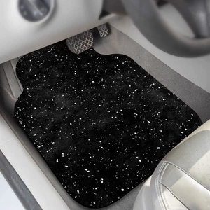 Diatomaceous earth car floor mats, starry sky design, absorbent, carpet-style, universal fit, easy to clean, single-piece, removable, decorative car mats