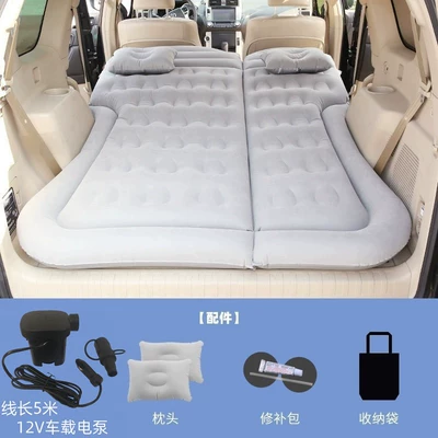 Off-Road Vehicle Backseat Sleeping Folding Vehicle-mounted inflatable bed - for-trunk-only-suv-honeycomb-gray-with-5m-pump
