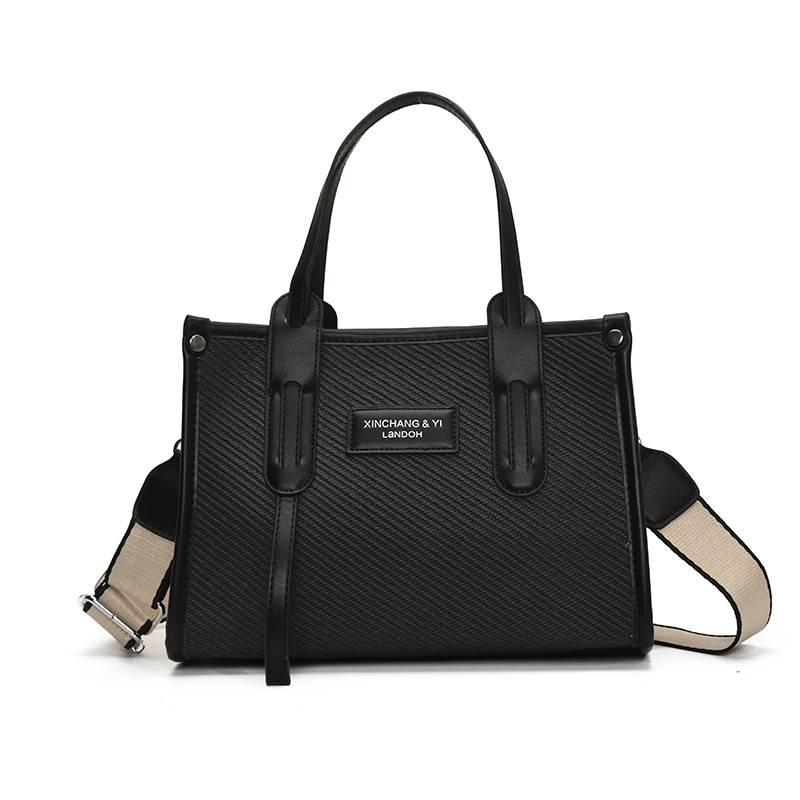 Bolso de gran capacidad para mujer 2025 verano nuevo estilo moda contraste color costura mensajero bolso simple de viaje