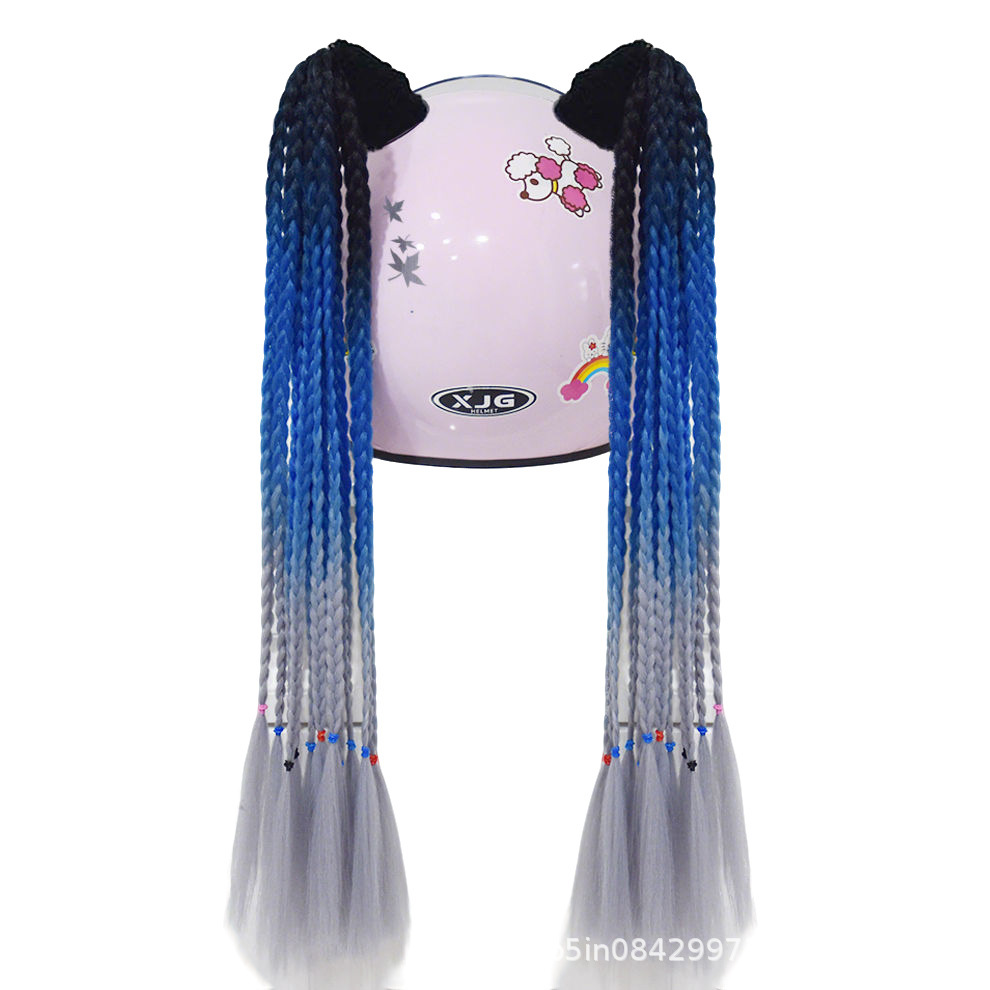 Auto Parts and Accessories: Motuoche Helmet Braids - blue
