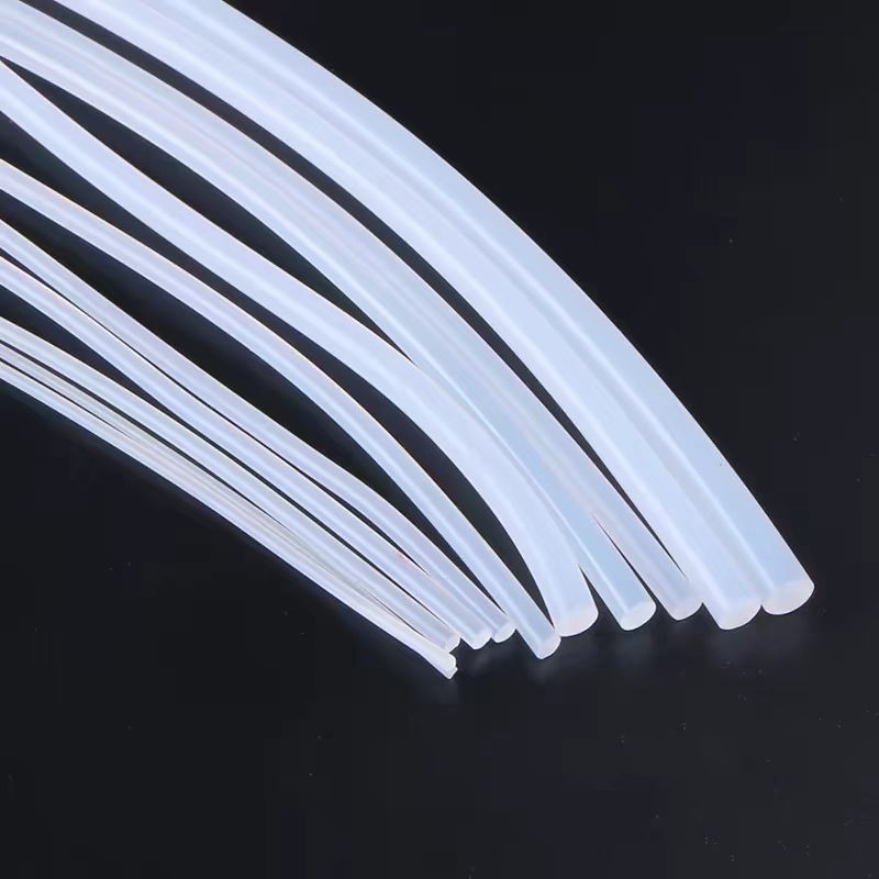 Silicone solid round strip red high-temperature resistant rubber strip sealing strip 1/2/3/4/5/6/7/8/10/12/30mm