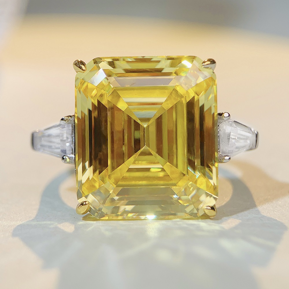 Fashion Square Sterling Silver Plating Zircon Rings 1 Piece