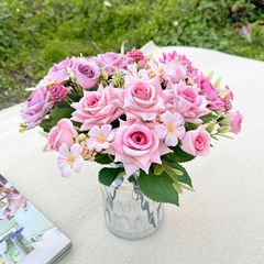 模擬花束アングルローズ手持ち装飾ホテル結婚式ホールローズ花束造花卸売ホームデスクトップ装飾品