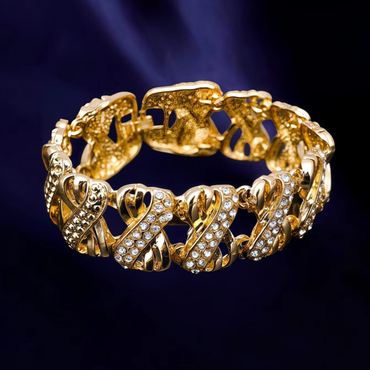 Set gioielli croce diamante oro collana bracciale orecchini_voghion.com