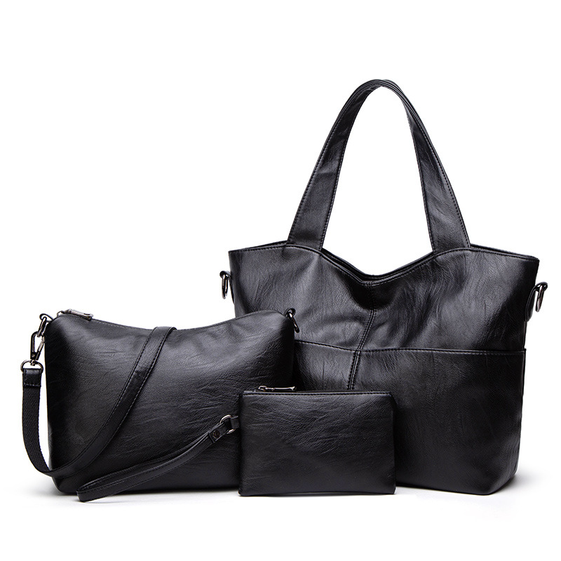 Foreign Trade Bag Women's 2021 New European and American Fashion Soft Leather Large Capacity Mother-In-Law Bag Single Shoulder Crossbody Bag Wholesale