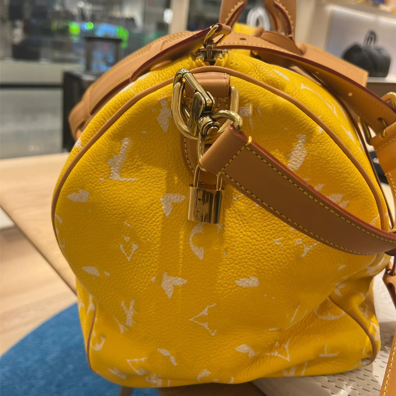 新款潮牌真皮女包手提包大容量Speedy旅行包时尚出门旅行袋购物袋|undefined
