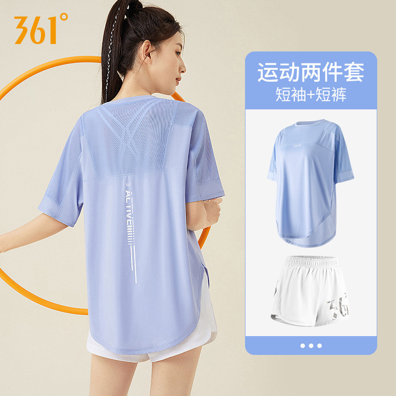 361 Sports Suit Women's Summer Morning Running Suit Running Fitness Suit Women's Yoga Suit Suit Women