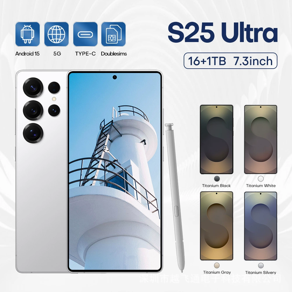 Смартфон S25, 16ГБ+1ТБ, 7,3-дюймовый дисплей, аккумулятор 8000 мАч