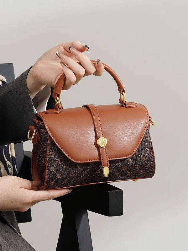 Bolsos europeos y americanos, bandolera, mujer 2025 nuevo bolso retro, estampado de hombro, bolso cuadrado pequeño de lujo ligero, bolso femenino transfronterizo