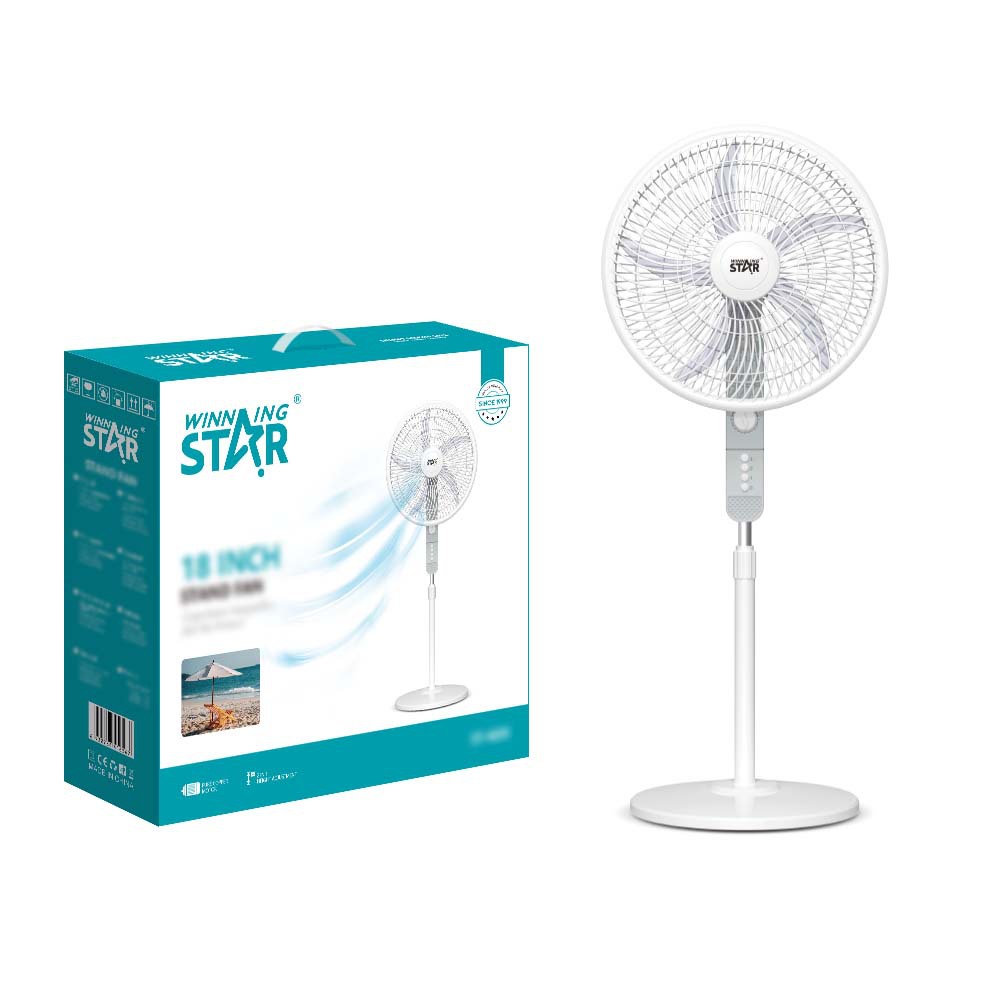 Winningstar transfronterizo exclusivamente para uso doméstico de 18 pulgadas 65W sacudiendo la cabeza, ventilador eléctrico portátil de pie Stand Fan