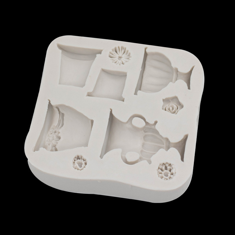 Nueva maceta flor molde de silicona DIY pastel de chocolate decoración fondant molde herramienta para hornear