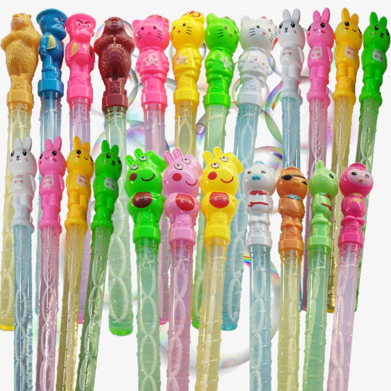 Burbuja palo burbuja soplando juguetes al por mayor grande 37cm burbuja de dibujos animados parque acuático puesto Venta caliente juguetes envío gratuito