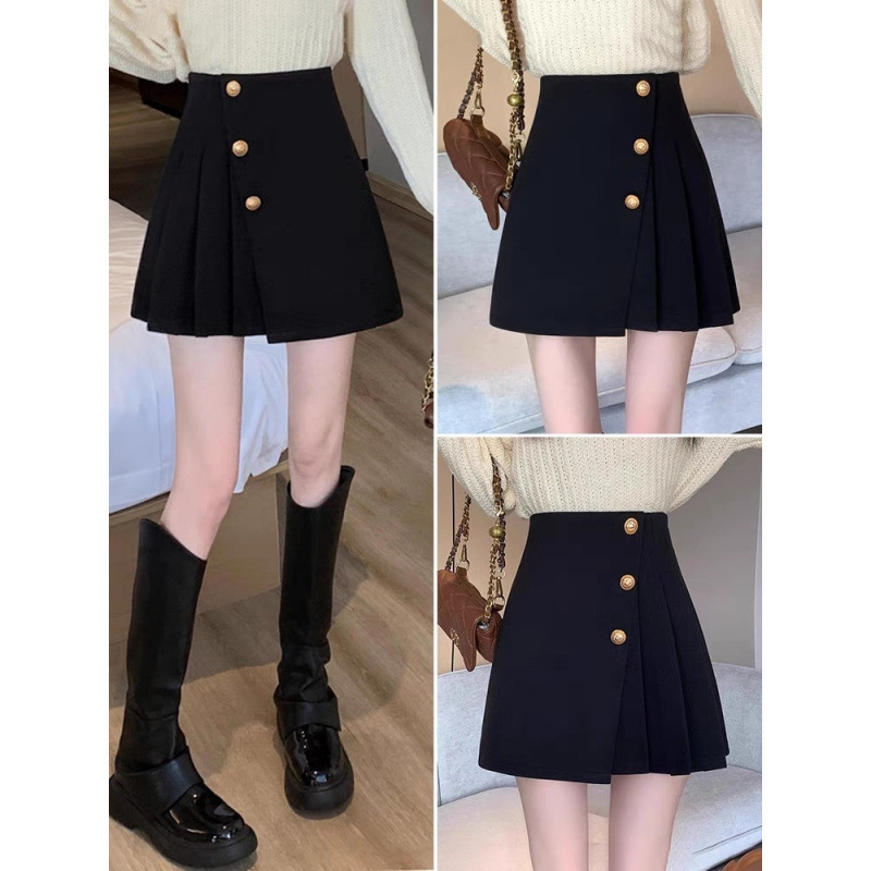 【1万2千人コレクション】不規則な黒色のスカートのスカートの女性の春の季節の高腰のスカートの2025の新しいです。|undefined