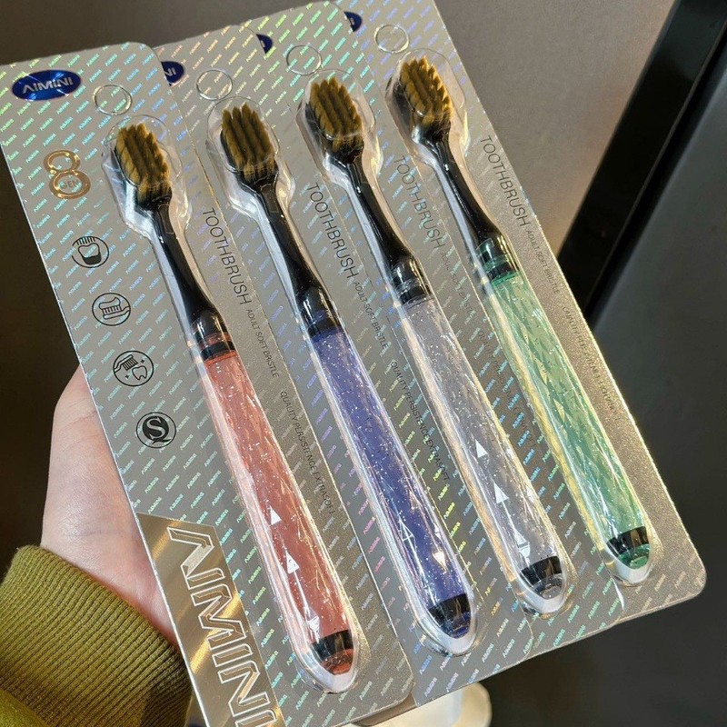 AIMINI ドバイ 8 世代クリスタルソフト毛歯ブラシフェザーソフトワイドヘッド歯ブラシフェザーソフト抗菌ブラシシルクカップル歯ブラシ|undefined