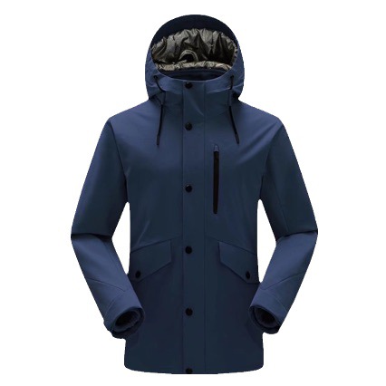 Giacca ActiveGo Outdoor di media lunghezza per uomo e donna, set da due pezzi, giacca in pile staccabile tre in uno, antivento e impermeabile_voghion.com