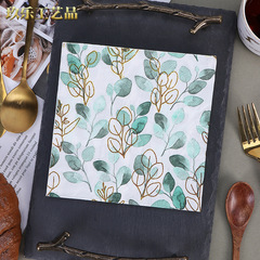 Square printed tissue paper for adult birthday party gathering decoration supplies table napkins Western restaurant paper products wet wipes